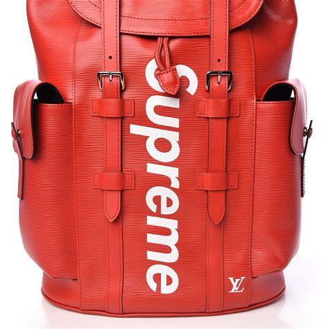 Louis Vuitton x Supreme Christopher Backpack Epi .